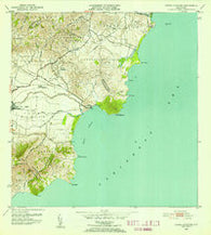 Punta Guayanes Puerto Rico Historical topographic map, 1:30000 scale, 7.5 X 7.5 Minute, Year 1952