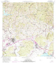 Yauco Puerto Rico Historical topographic map, 1:20000 scale, 7.5 X 7.5 Minute, Year 1966