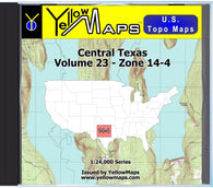 Buy digital map disk YellowMaps U.S. Topo Maps Volume 23 (Zone 14-4) Central Texas