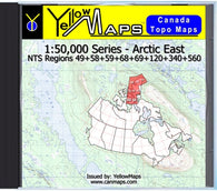 Buy digital map disk YellowMaps Canada Topo Maps: Arctic East