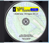 YellowMaps Canada Topo Maps: NTS Regions 104+114