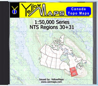 Buy digital map disk YellowMaps Canada Topo Maps: NTS Regions 30+31