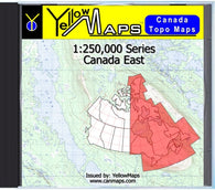 Buy digital map disk YellowMaps Canada Topo Maps: Canada East