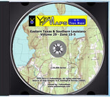YellowMaps U.S. Topo Maps Volume 29 (Zone 15-5) Eastern Texas & Southern Louisiana