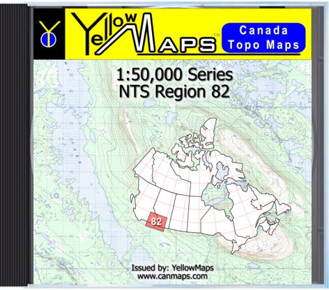 Buy digital map disk YellowMaps Canada Topo Maps: NTS Regions 82