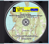 YellowMaps U.S. Topo Maps Volume 37 (Zone 17-3) South Carolina, Western North Carolina & Northeastern Georgia
