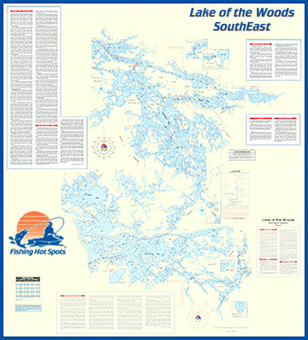 Buy map Q272 - Lake of the Woods Southeast Fishing Wall Map, Lake (incl. Sioux Narrows/Nestor Falls)