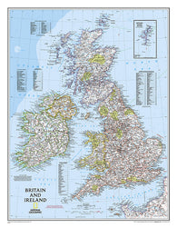 Buy map Great Britain and Ireland, Classic, Sleeved by National Geographic Maps