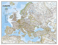 Buy map Europe, Classic, Enlarged and Sleeved by National Geographic Maps