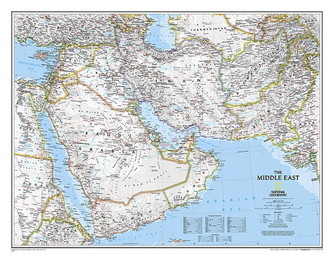 Buy map Middle East, sleeved by National Geographic Maps