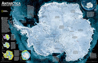 Buy map Antarctica Satellite, Sleeved by National Geographic Maps