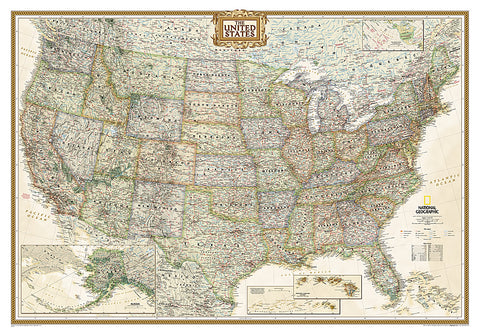 Buy map United States, Executive, Sleeved by National Geographic Maps