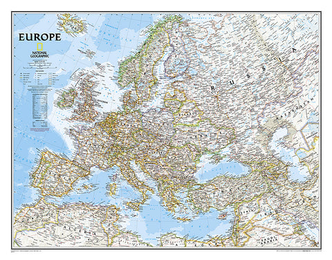 Buy map Europe, Classic, Laminated by National Geographic Maps