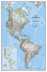 Buy map Americas Classic, Laminated by National Geographic Maps