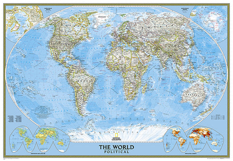 Buy map World, Classic, Enlarged and Sleeved by National Geographic Maps