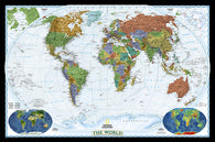 Buy map World, Decorator, Sleeved by National Geographic Maps