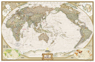 Buy map World, Executive, Pacific-Centered, Enlarged and Sleeved by National Geographic Maps