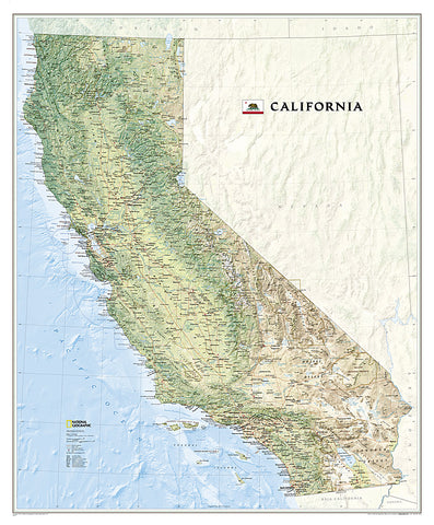 Buy map California, Tubed by National Geographic Maps