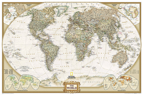Buy map World, Executive, Poster-sized, Sleeved by National Geographic Maps