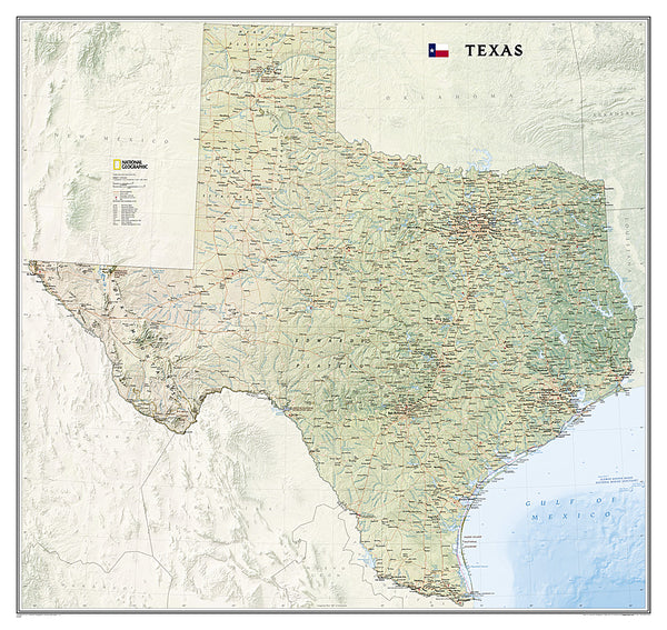Buy map Texas, tubed by National Geographic Maps