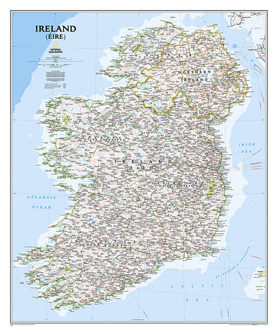 Buy map Ireland, Classic, Sleeved by National Geographic Maps