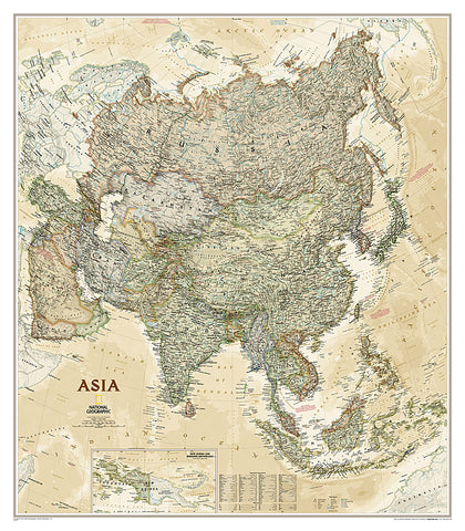 Buy map Asia, Executive, Laminated Wall Map by National Geographic Maps