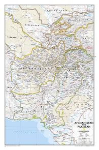 Buy map Afghanistan and Pakistan, Sleeved by National Geographic Maps
