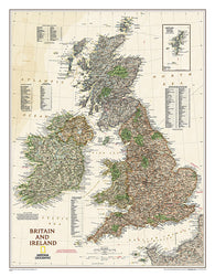 Buy map Great Britain and Ireland, Executive, Sleeved by National Geographic Maps