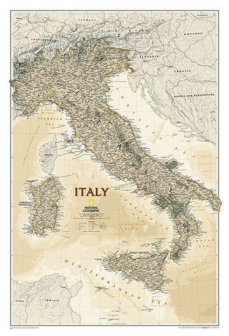 Buy map Italy, Executive, Laminated by National Geographic Maps