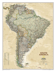 Buy map South America, Executive, Sleeved by National Geographic Maps