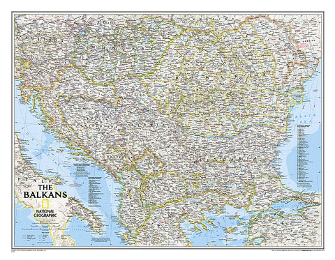 Buy map Balkans, Classic, Tubed by National Geographic Maps