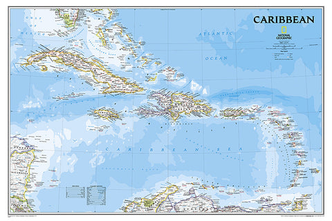 Buy map Caribbean, Classic, Laminated by National Geographic Maps