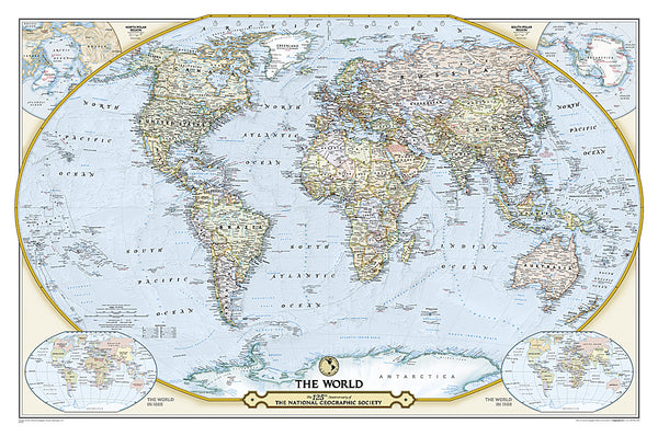 Buy map 125th Anniversary World Map, Laminated by National Geographic Maps