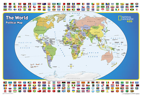 Buy map The World for Kids, Laminated, Wall Map by National Geographic Society