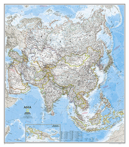 Buy map Asia, Classic, Tubed by National Geographic Maps