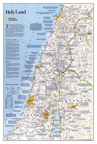 Buy map Holy Land, Sleeved by National Geographic Maps