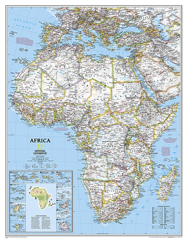 Buy map Africa, Classic, Enlarged and Tubed by National Geographic Maps