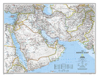Buy map Middle East, Tubed by National Geographic Maps