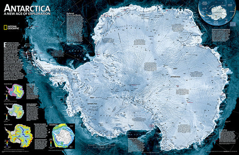 Buy map Antarctica Satellite, Tubed by National Geographic Maps