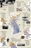 North Korea/South Korea, The Forgotten War, 2-Sided, Tubed by National Geographic Maps - Back of map