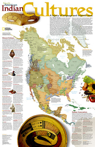 Buy map North American Indian Cultures, Wall Map by National Geographic Maps
