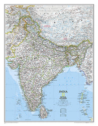 Buy map India, Classic, Tubed by National Geographic Maps