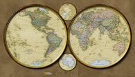 Buy map World, Hemispheres, Tubed Wall Map by National Geographic Maps