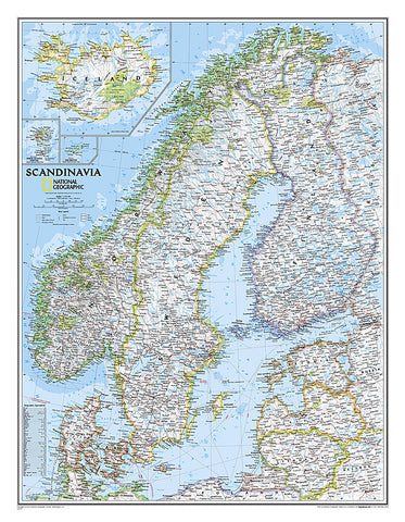 Buy map Scandinavia, Classic, Tubed by National Geographic Maps