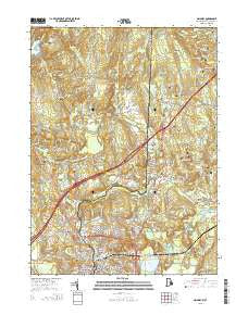 Ashaway Rhode Island Current topographic map, 1:24000 scale, 7.5 X 7.5 Minute, Year 2015