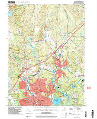 Ashaway Rhode Island Historical topographic map, 1:24000 scale, 7.5 X 7.5 Minute, Year 2001