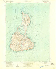 Block Island Rhode Island Historical topographic map, 1:24000 scale, 7.5 X 7.5 Minute, Year 1957