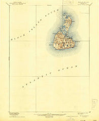 Block Island Rhode Island Historical topographic map, 1:62500 scale, 15 X 15 Minute, Year 1899