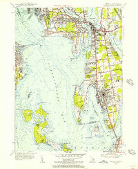 Bristol Rhode Island Historical topographic map, 1:24000 scale, 7.5 X 7.5 Minute, Year 1955