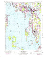 Bristol Rhode Island Historical topographic map, 1:25000 scale, 7.5 X 7.5 Minute, Year 1955
